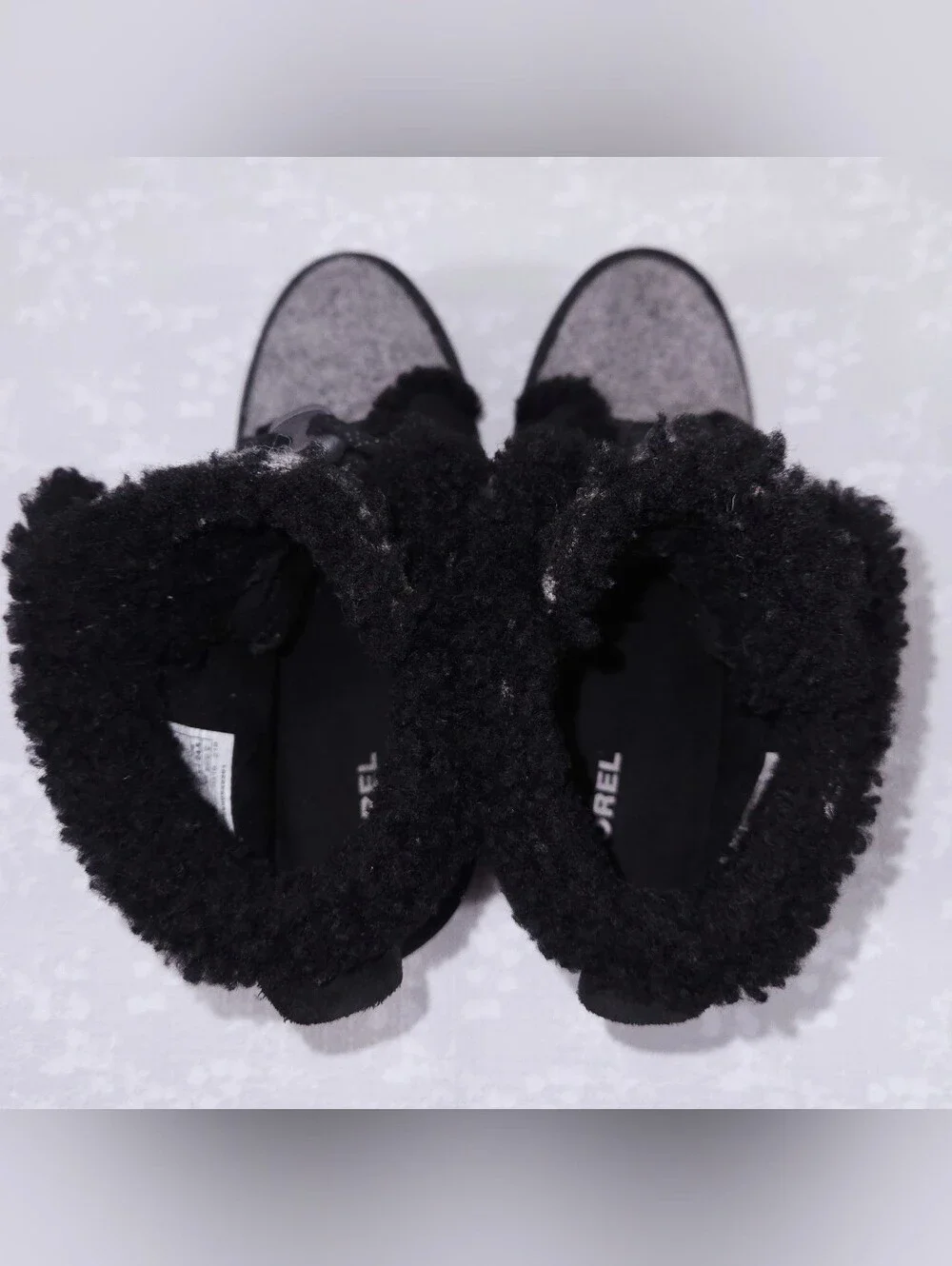 Sorel Joan Of Arctic Wedge II Cozy Boot US 7.5 Black Nubuck Shearling Booties